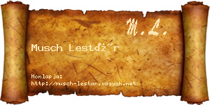 Musch Lestár névjegykártya